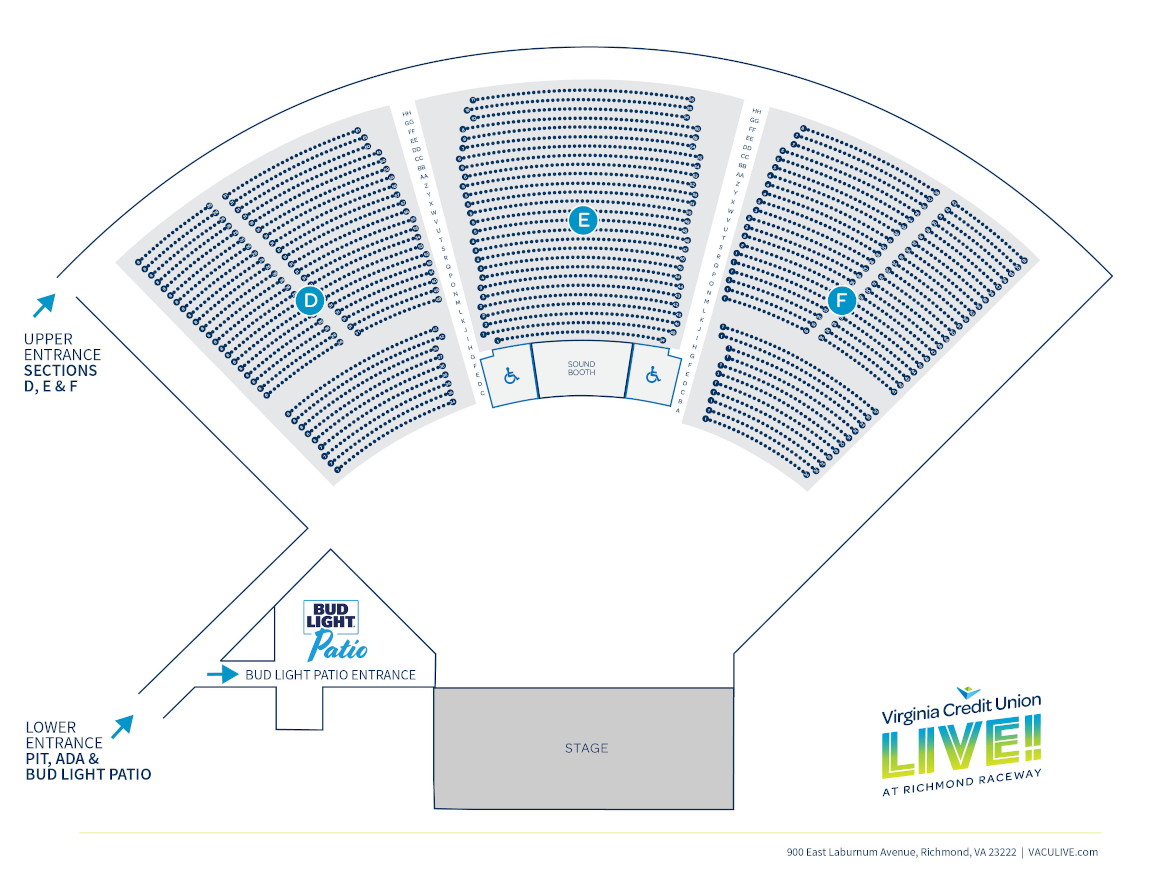 Virginia Credit Union LIVE! Seating Chart