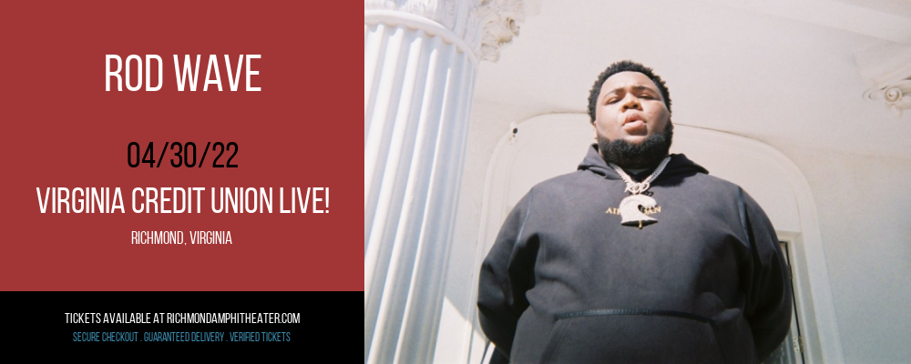 Rod Wave at Virginia Credit Union LIVE! tickets Rod Wave at Virginia Credit Union LIVE!