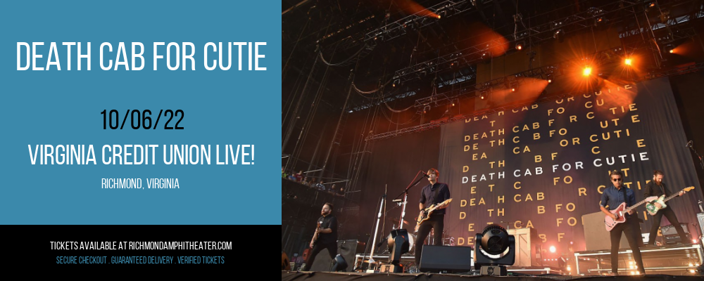 Death Cab for Cutie at Virginia Credit Union LIVE! tickets Death Cab for Cutie at Virginia Credit Union LIVE!